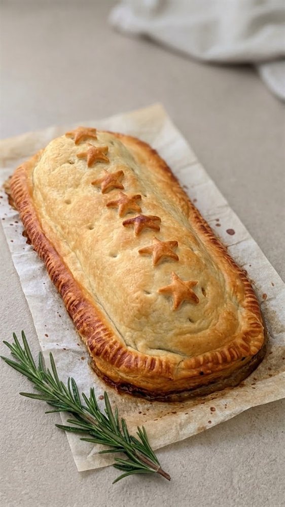 Wellington de carne vegetal y setas